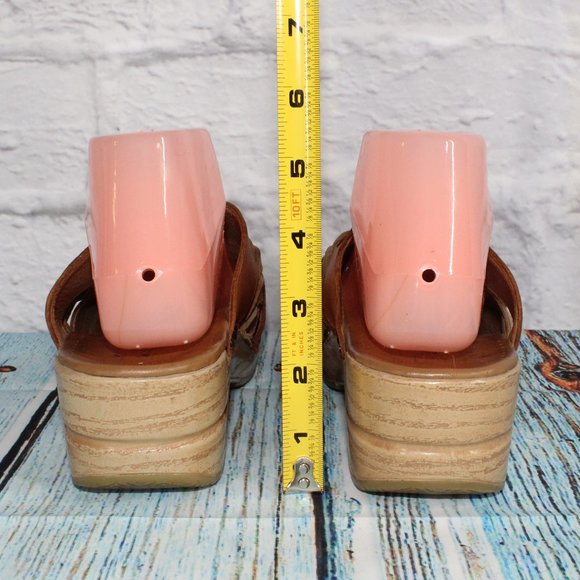 DANSKO Sherise Brown Leather Braided Strap Clogs Slip On Shoes 40 / 10 - Picture 8 of 9